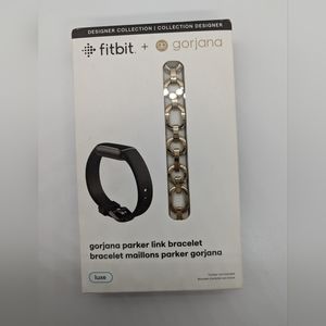 NIB Fitbit + gorjana Parker Link Bracelet for Luxe watch Gold